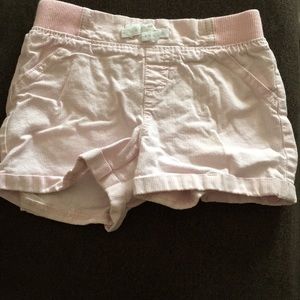 Gurls Pink & White Pinstripe Shorts 3T